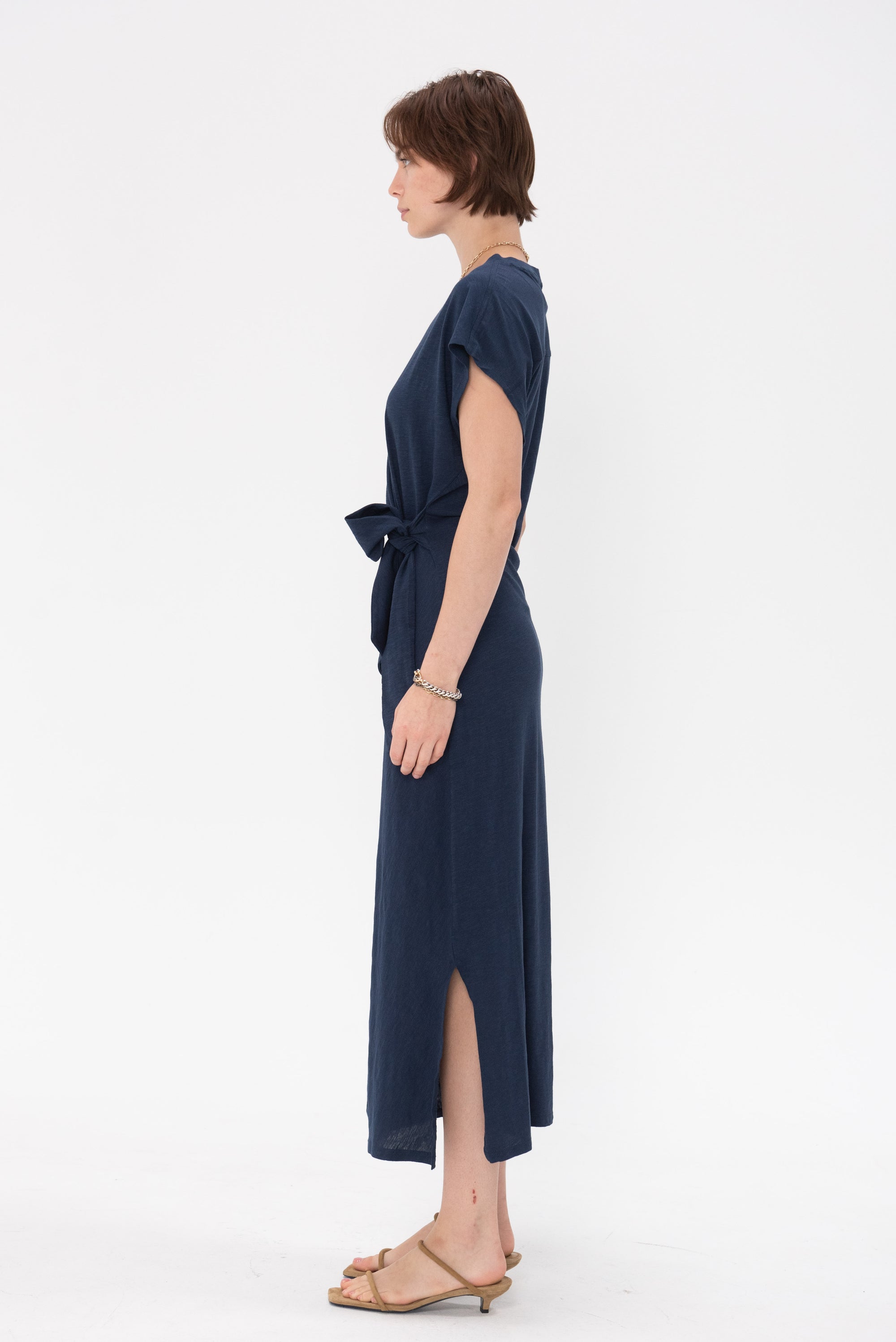 Apiece Apart - Vanina Cinched Waist Dress, Indigo