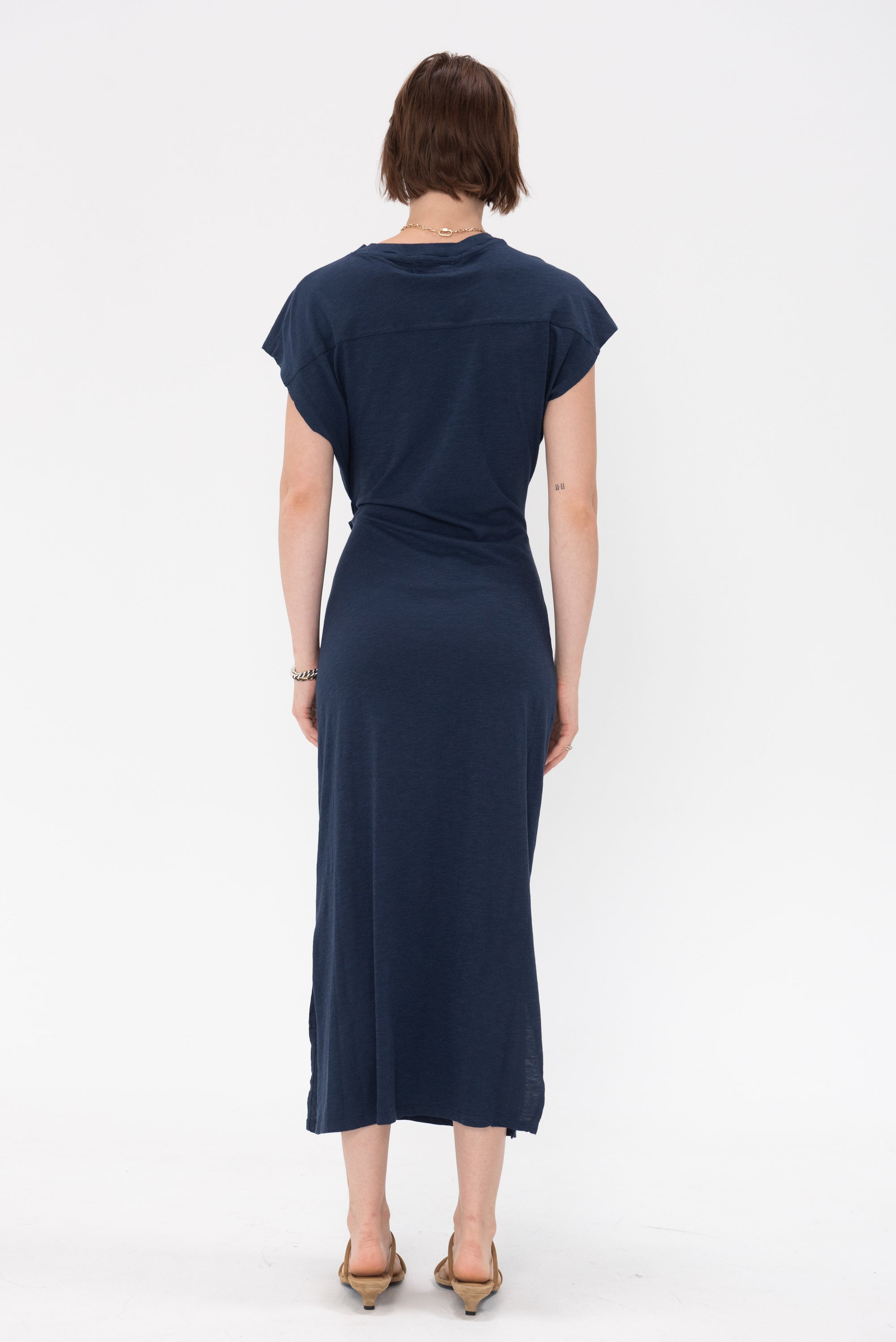 Apiece Apart - Vanina Cinched Waist Dress, Indigo