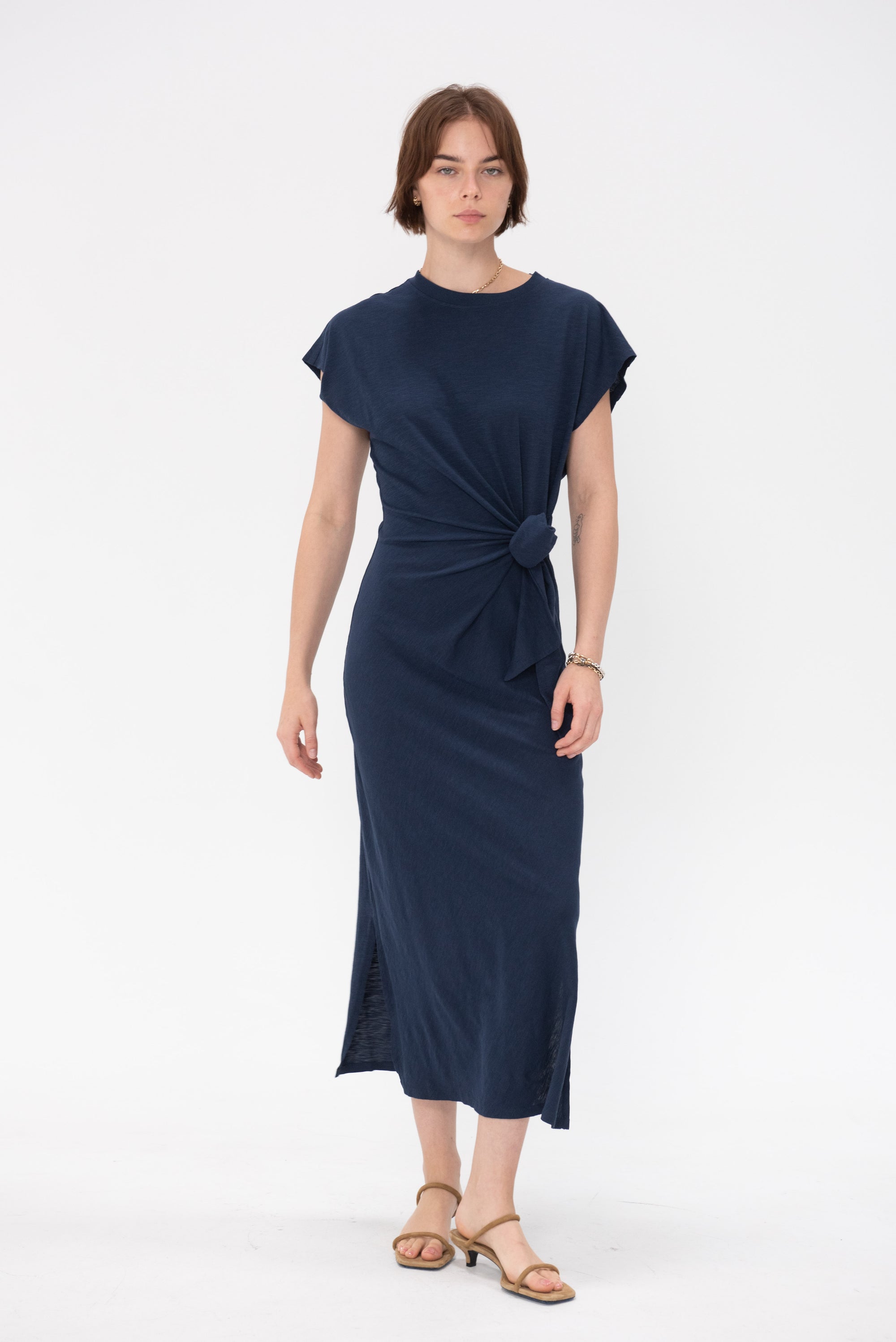 Apiece Apart - Vanina Cinched Waist Dress, Indigo