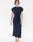 Apiece Apart - Vanina Cinched Waist Dress, Indigo