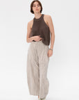 APIECE APART - Ori Racer Linen Tank, Chocolate