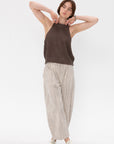 APIECE APART - Ori Racer Linen Tank, Chocolate