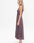 APIECE APART - Fatima Ruched Tank Dress, Mira Floral Wine Tasting