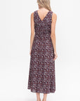 APIECE APART - Fatima Ruched Tank Dress, Mira Floral Wine Tasting