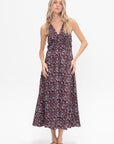 Fatima Ruched Tank Dress, Mira Floral Wine