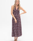 Fatima Ruched Tank Dress, Mira Floral Wine