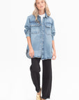 APIECE APART - Pia Oversized Shacket, Austin Wash