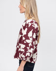 Tule Top, Paz Floral Fig