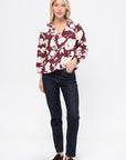 Tule Top, Paz Floral Fig