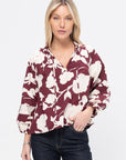 Tule Top, Paz Floral Fig