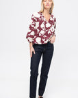 Tule Top, Paz Floral Fig