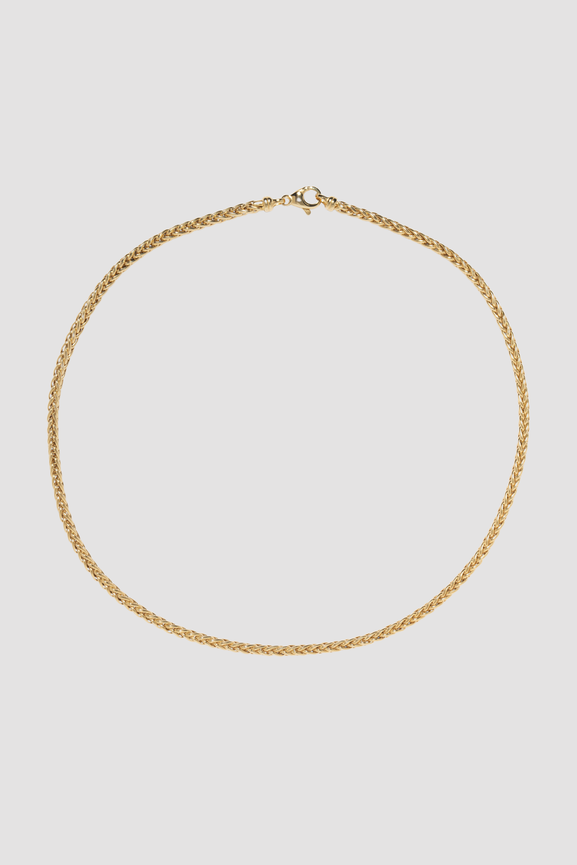 AZLEE - Small Woven Chain, Yellow Gold