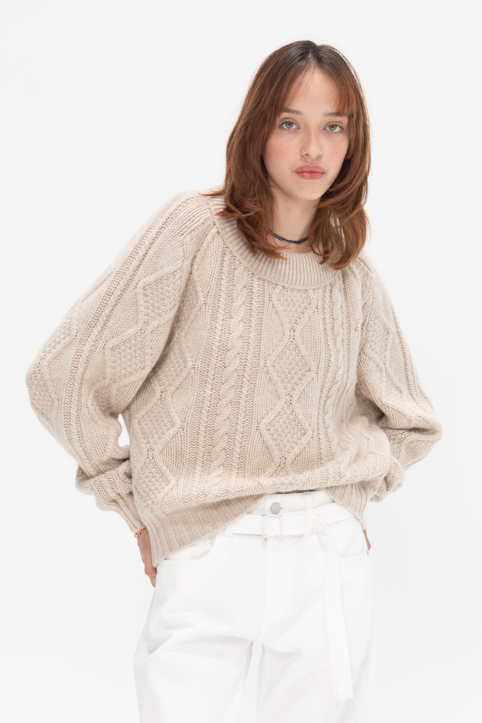 BEGG X CO - Fionn Sweater, Light Brown Natural