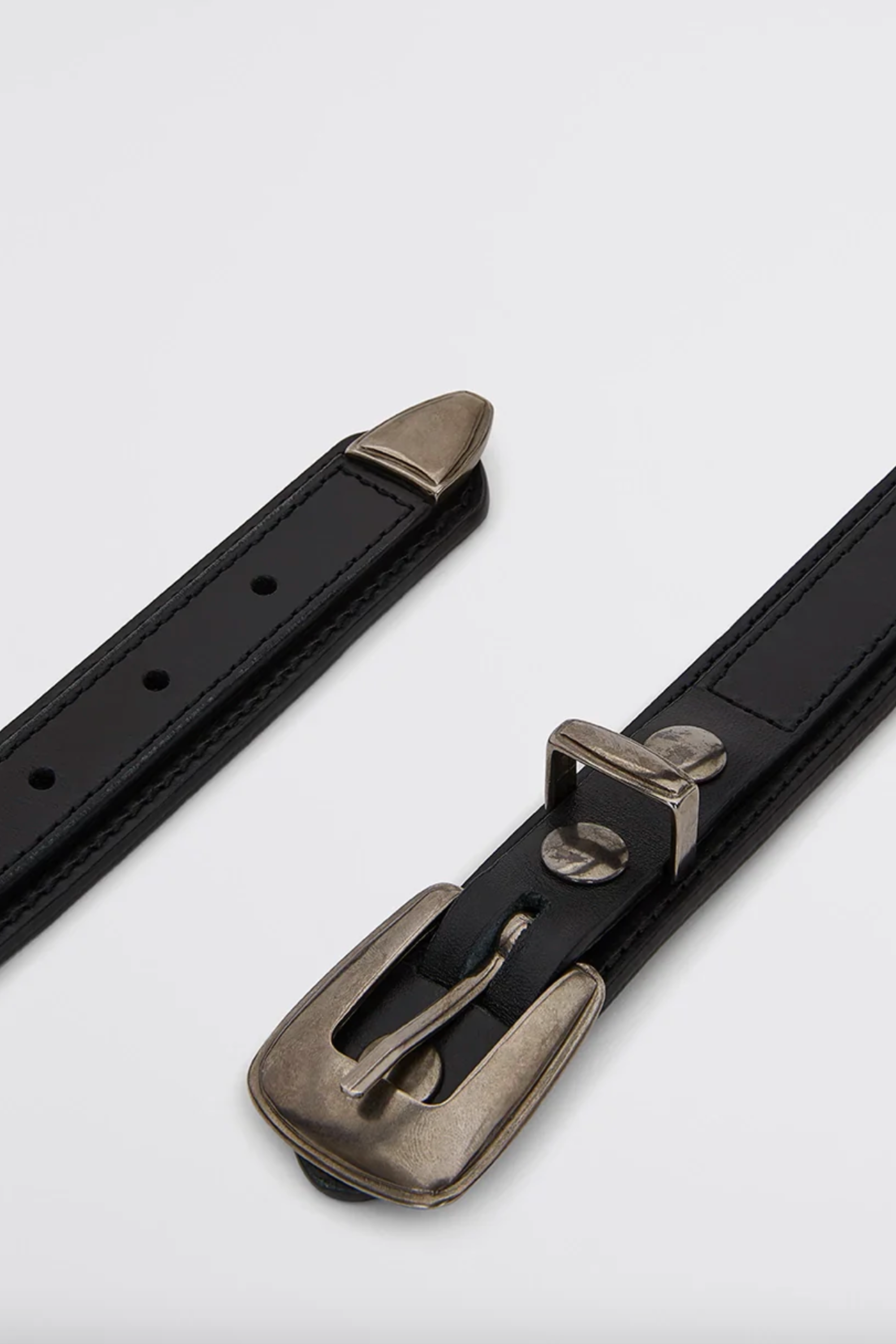 LEMAIRE - Minimal Western Belt, Black