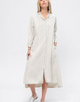 Dawn Dress, Cream Stripe