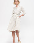 Dawn Dress, Cream Stripe