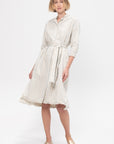 Dawn Dress, Cream Stripe