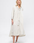 Dawn Dress, Cream Stripe