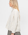 Jenny Shirt, Cream Stripe