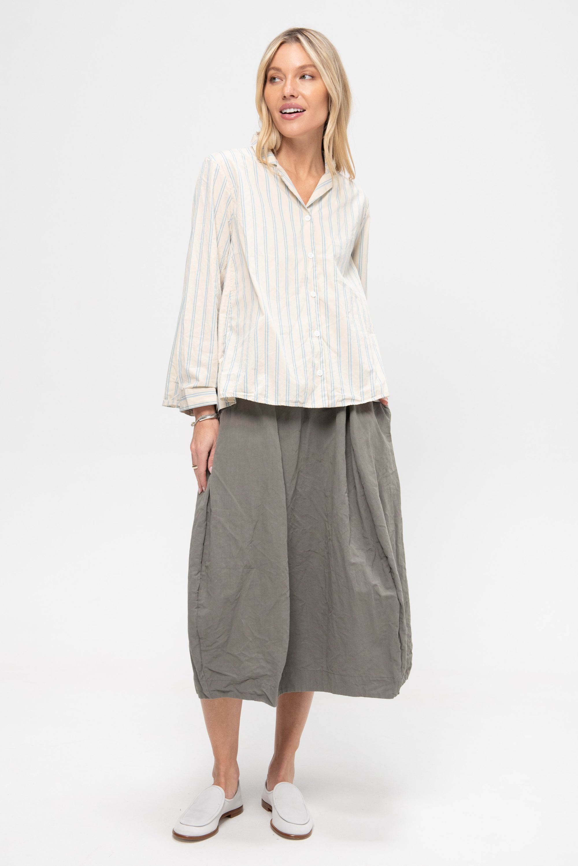 Jenny Shirt, Cream Stripe