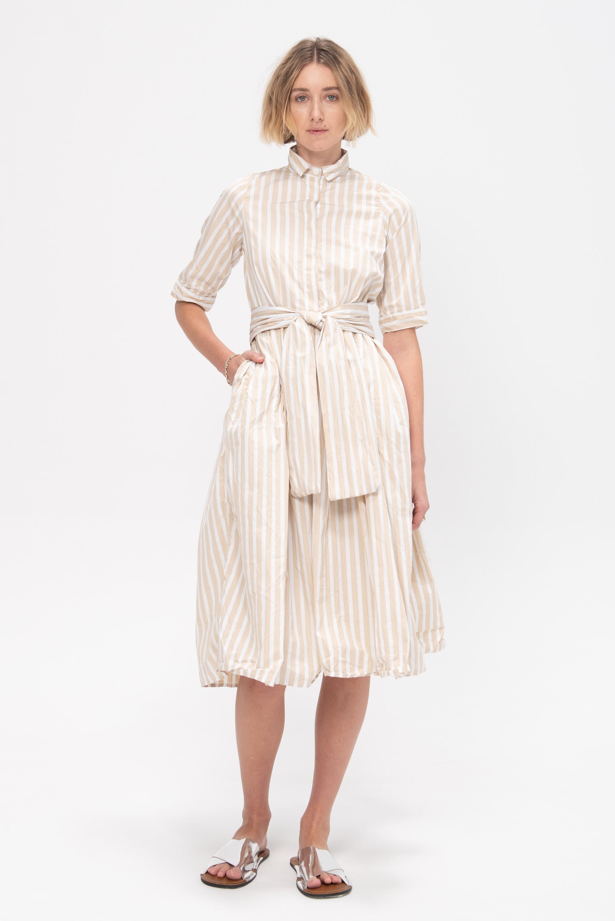 Lena Dress, Sandy Stripe