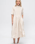 Lena Dress, Sandy Stripe