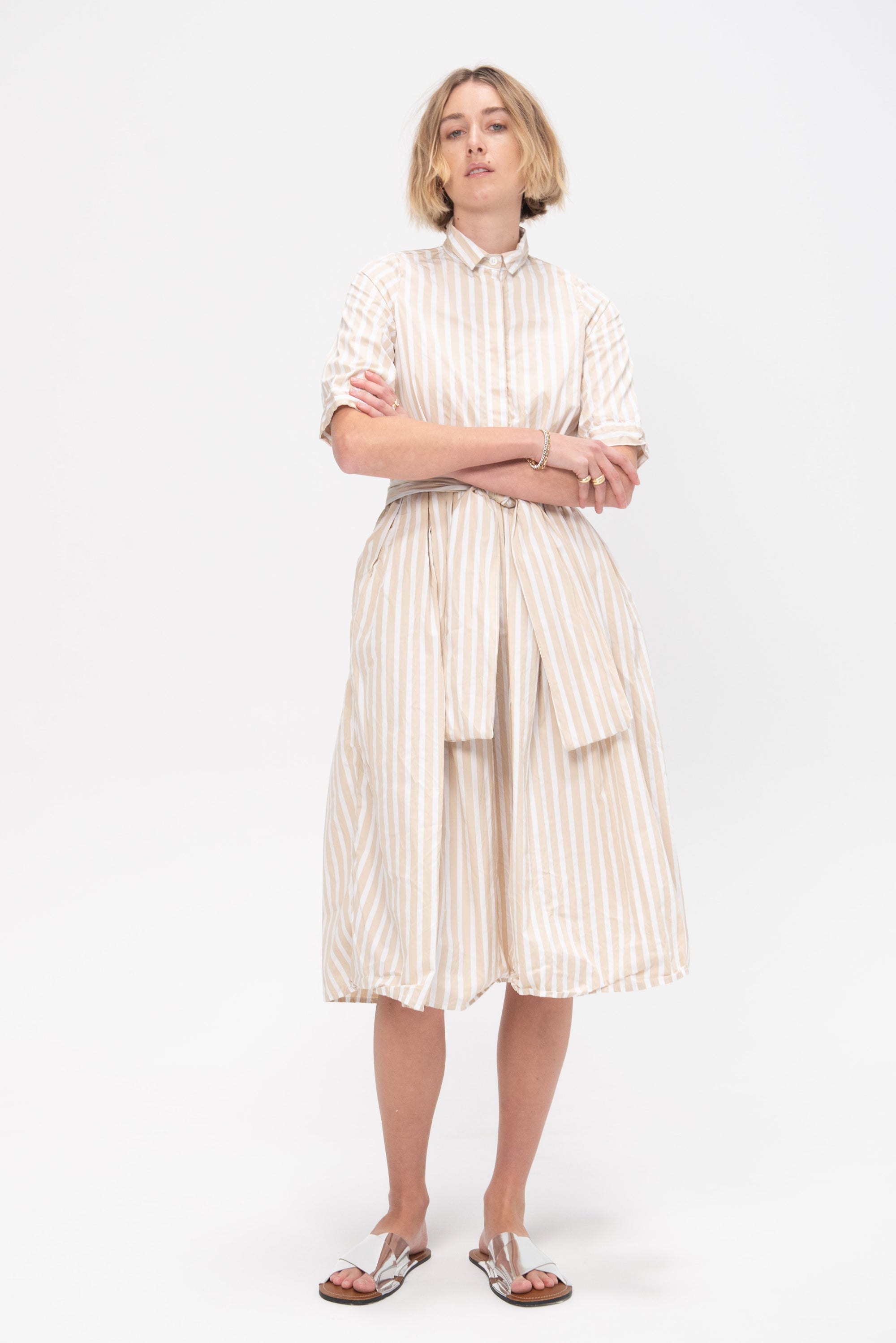 Lena Dress, Sandy Stripe