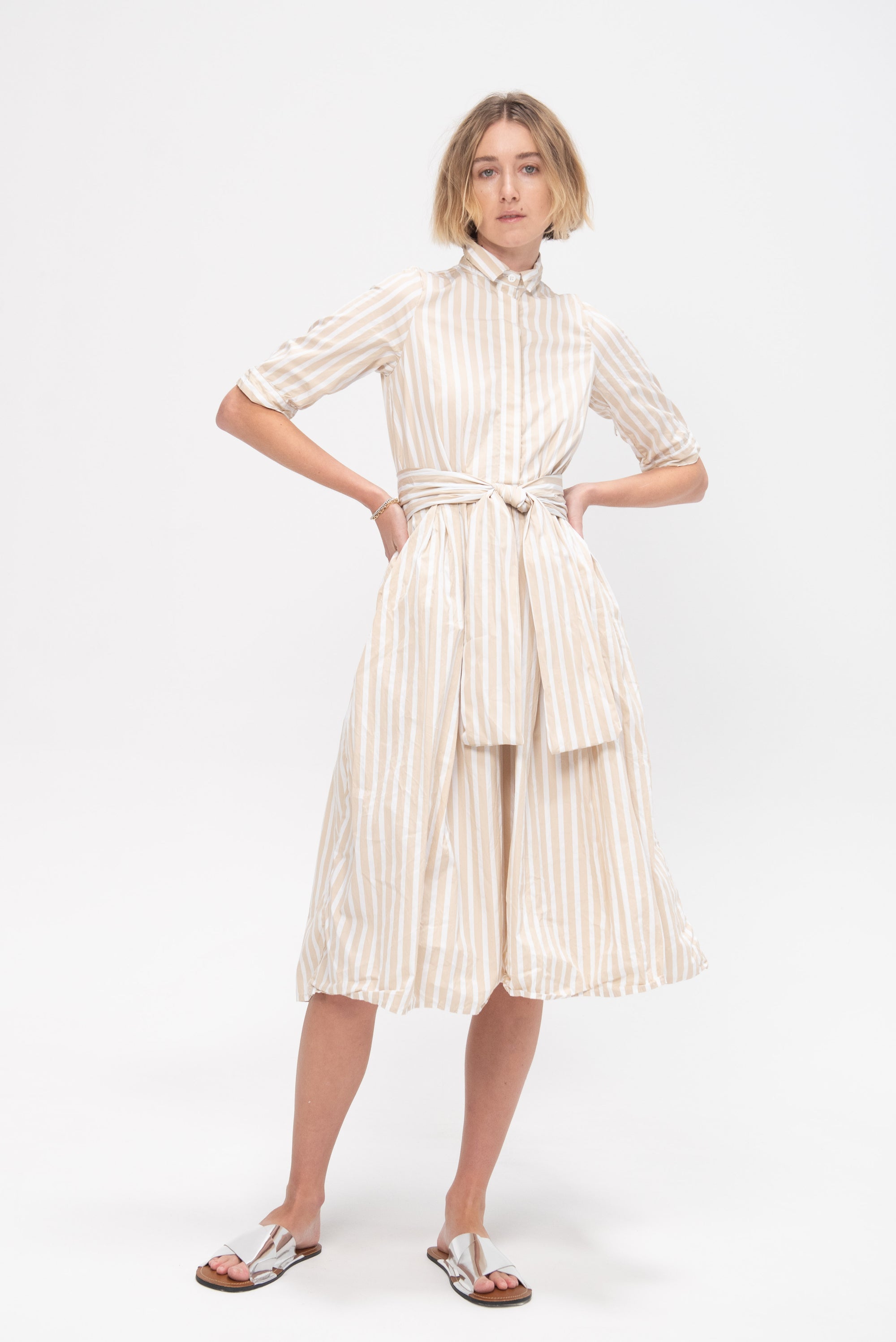 Lena Dress, Sandy Stripe