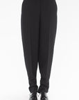 Buckled Slouch Trousers, Black