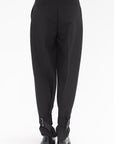 Buckled Slouch Trousers, Black