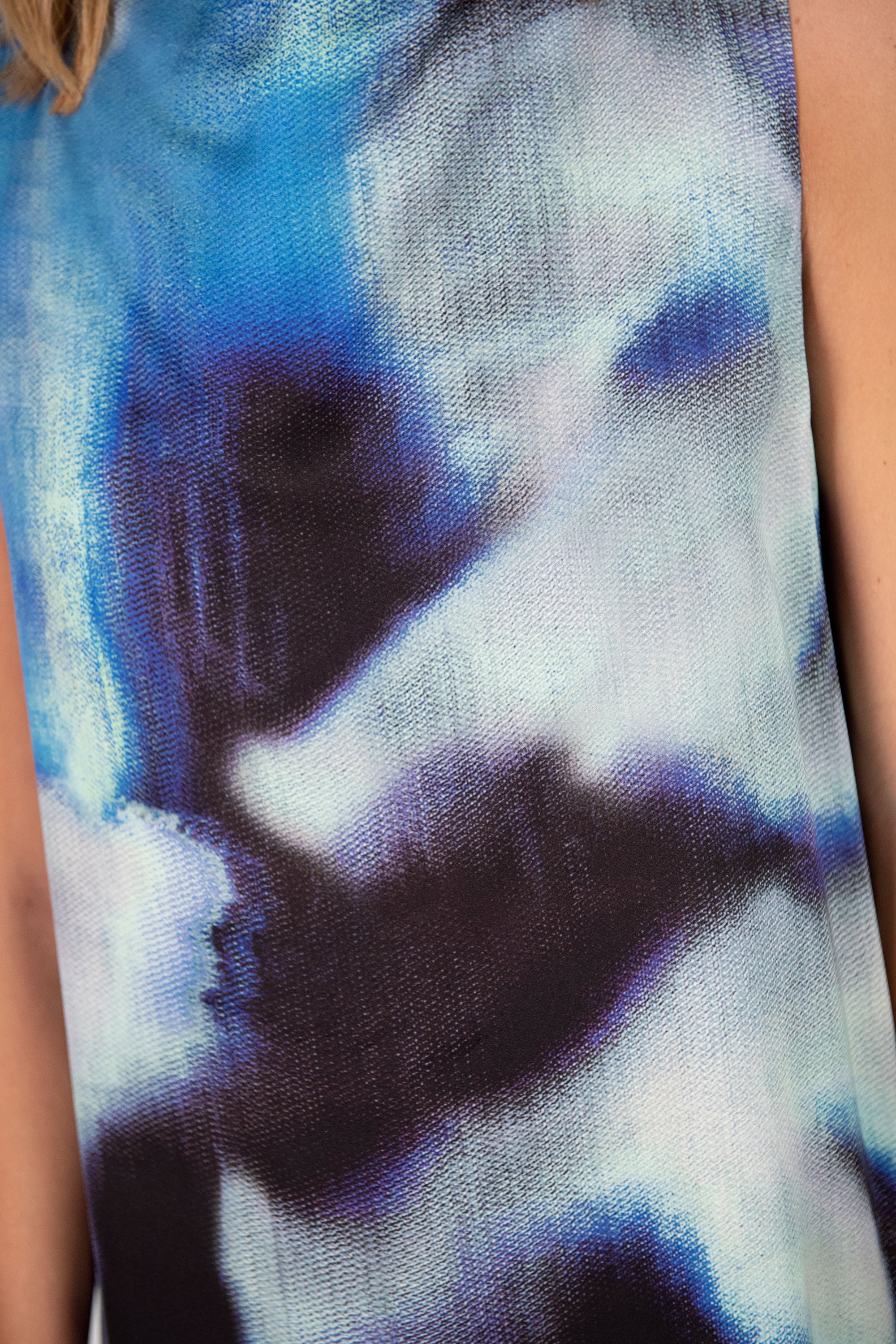 Christian Wijnants Dressika Sleeveless Dress, Landscape Blue