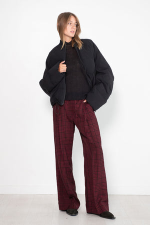 Christian Wijnants Pamir Drawstring Trousers, Bordeaux Check