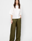 Prelah Trouser, Black Khaki Stripes Big