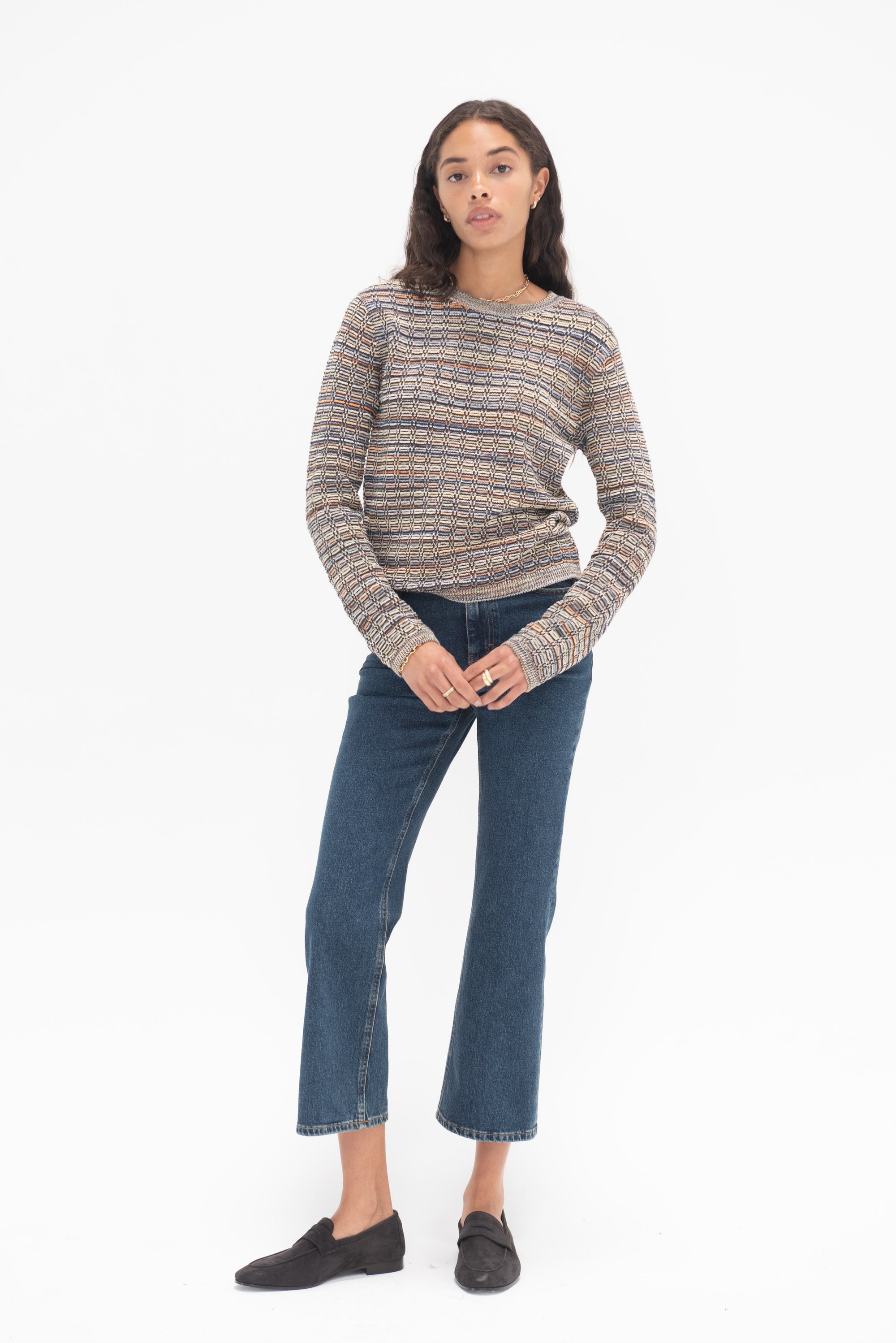 CLOSED - Jumper in 3D Knit, Heritage Grey