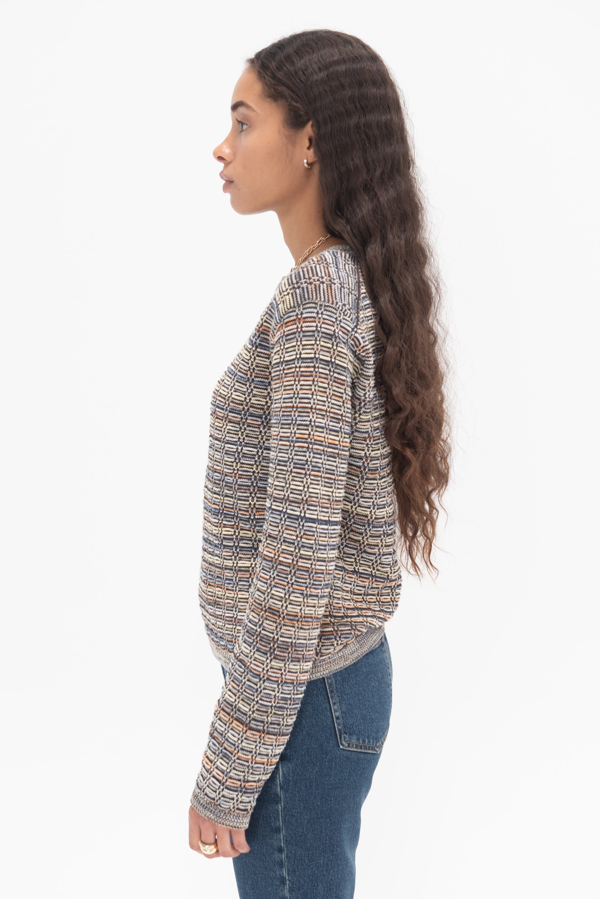 CLOSED - Jumper in 3D Knit, Heritage Grey