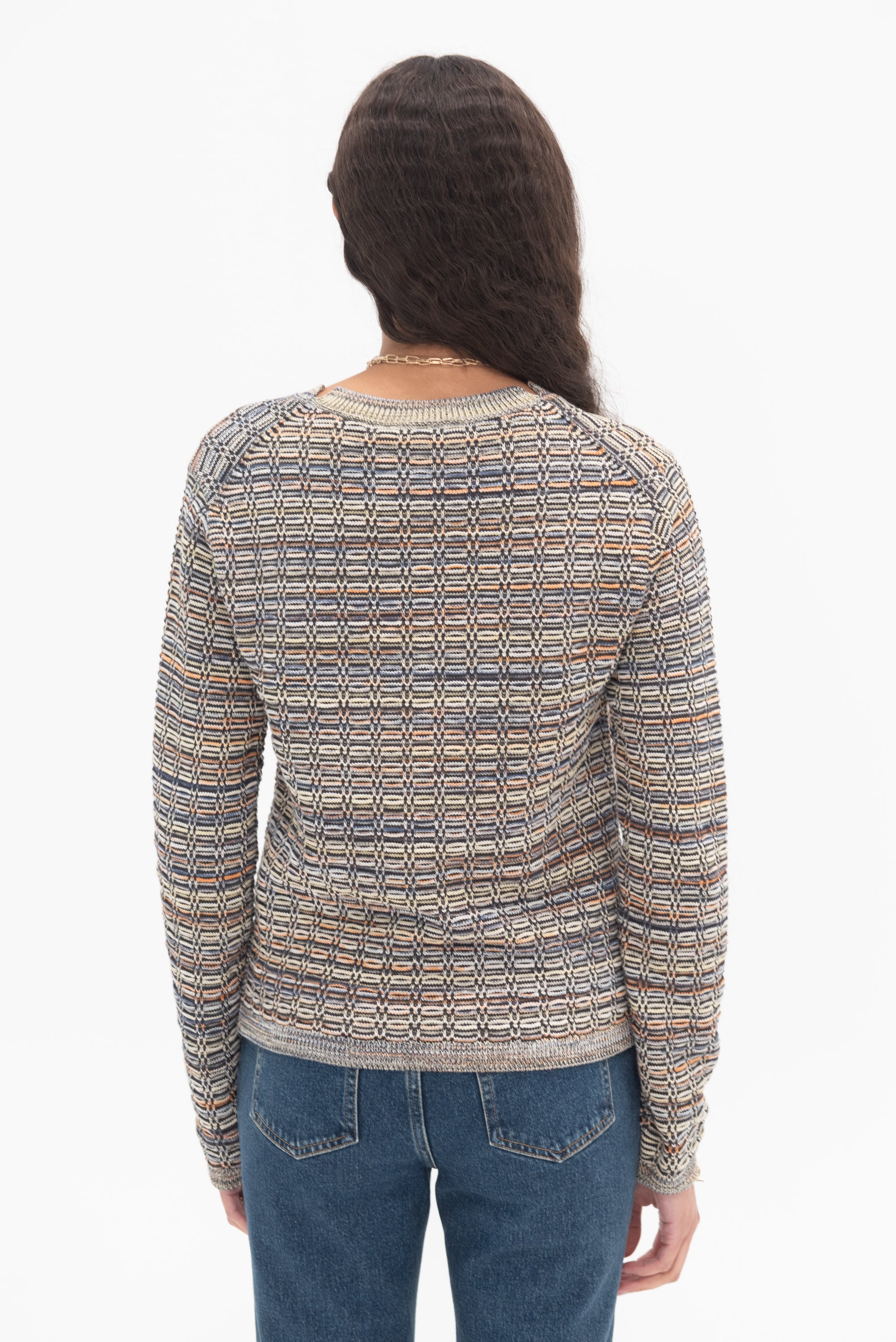 CLOSED - Jumper in 3D Knit, Heritage Grey