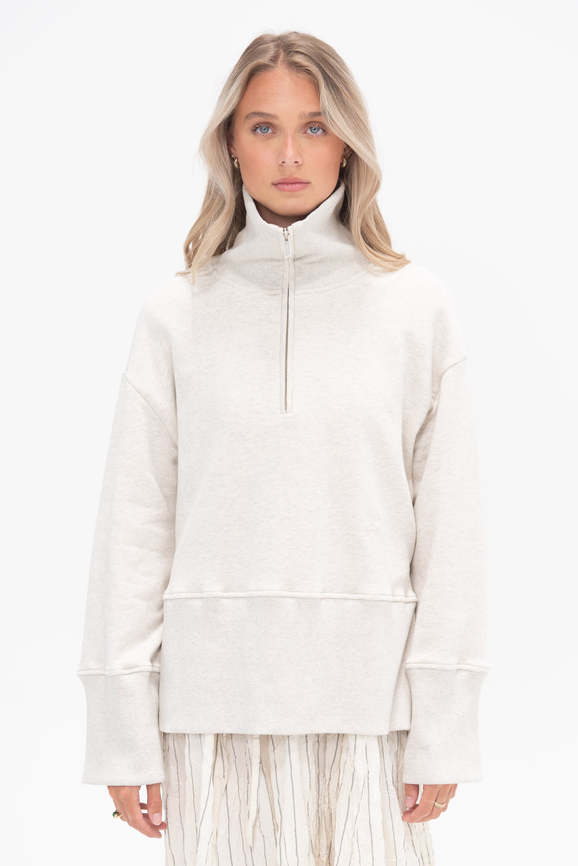 CLOSED - Zip-Up Sweater, Sabbia Beige