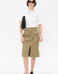 CO - Cargo Pencil Skirt, Sage