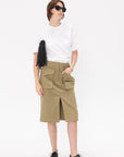 CO - Cargo Pencil Skirt, Sage