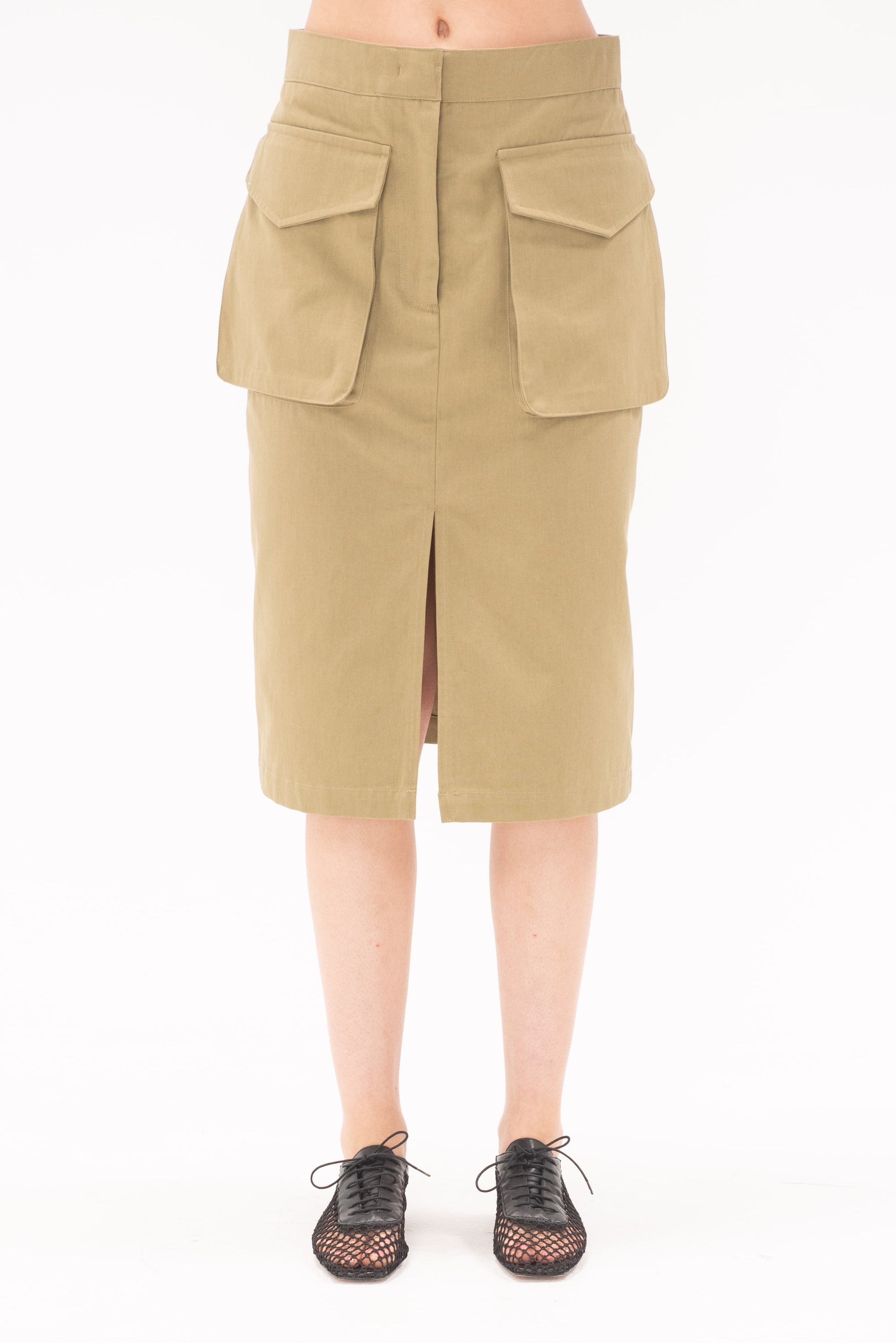 CO - Cargo Pencil Skirt, Sage