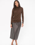 CO - Midi Pencil Skirt, Chocolate