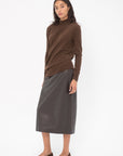 CO - Midi Pencil Skirt, Chocolate