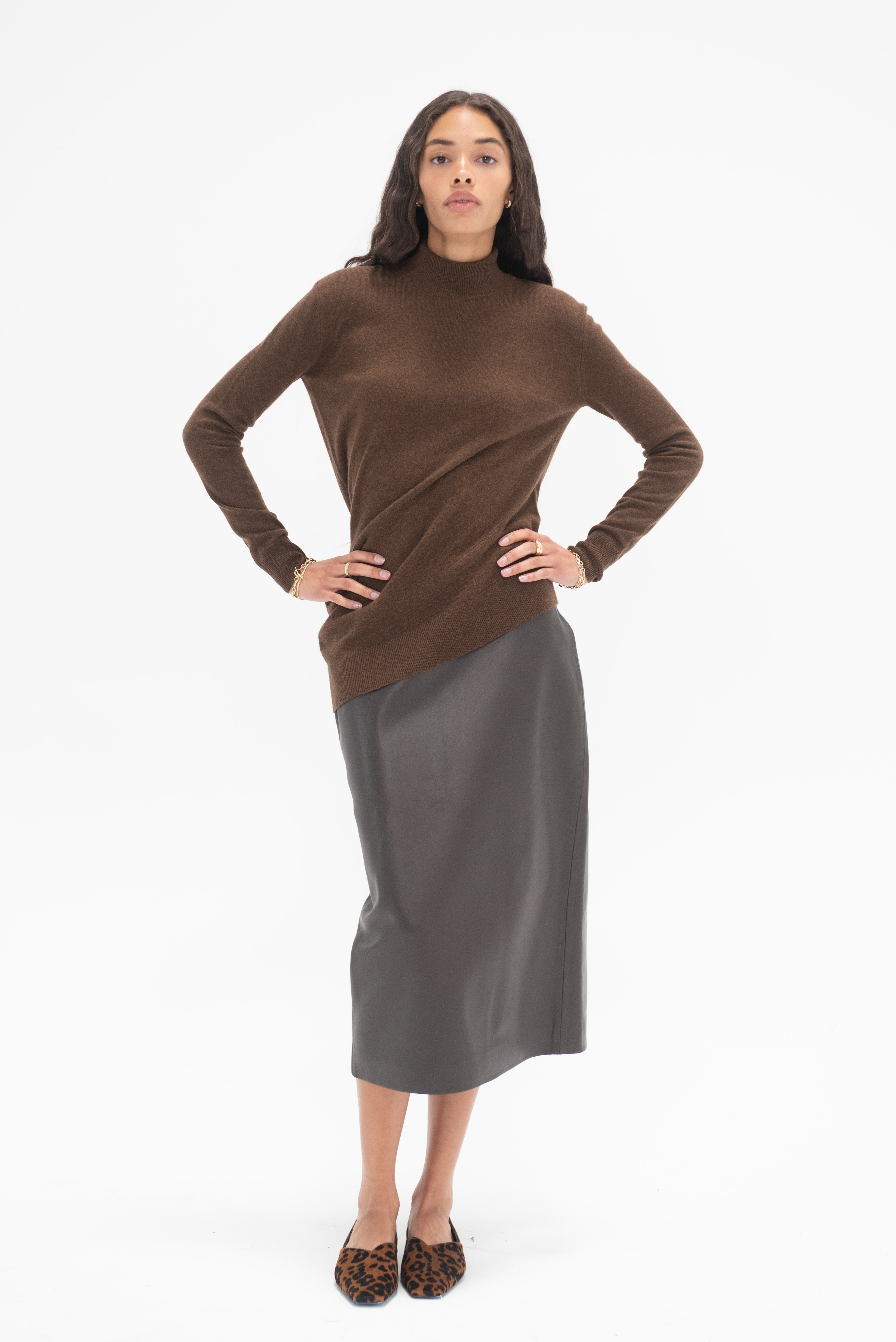 Brown pencil skirt 5t hotsell