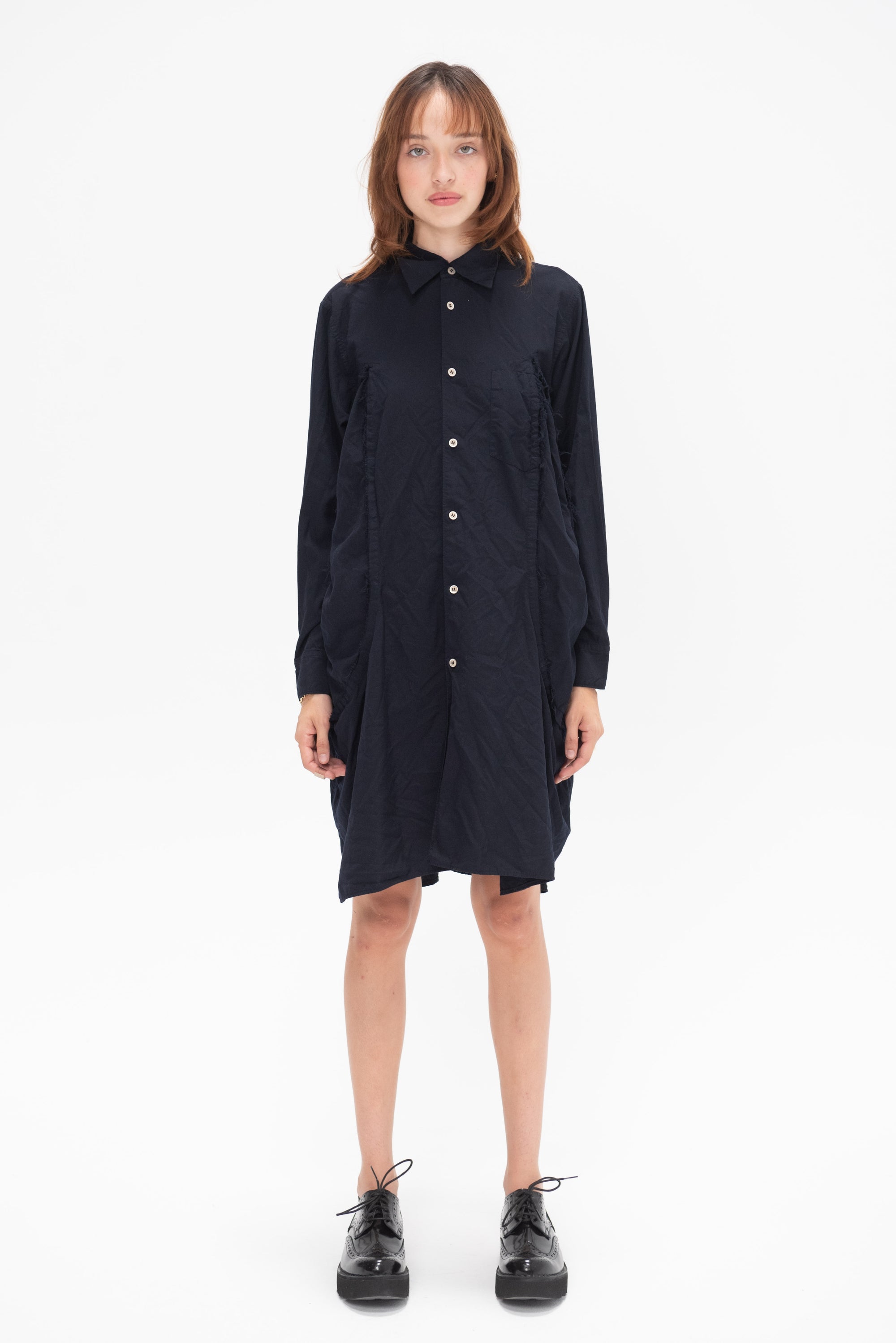 COMME DES GARCONS DES GARCONS - Long Sleeve Dress, Navy