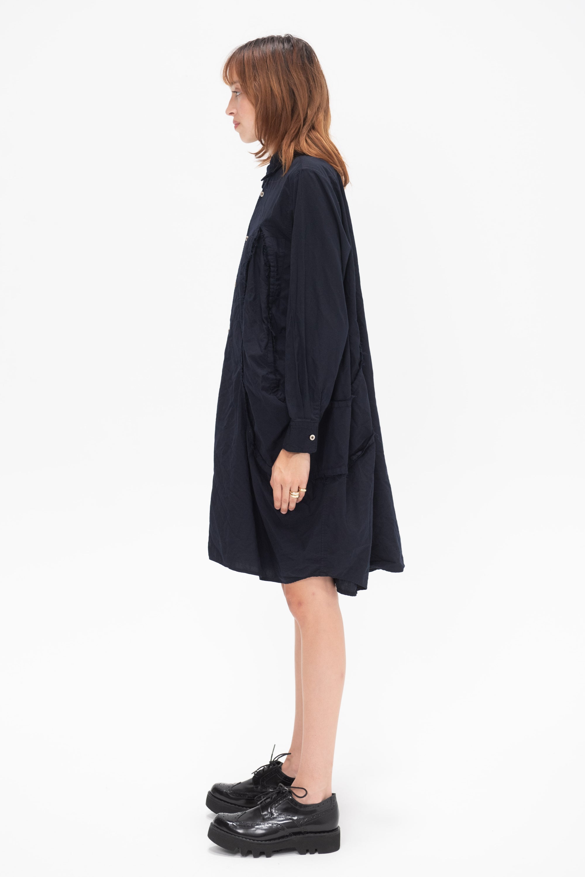 COMME DES GARCONS DES GARCONS - Long Sleeve Dress, Navy