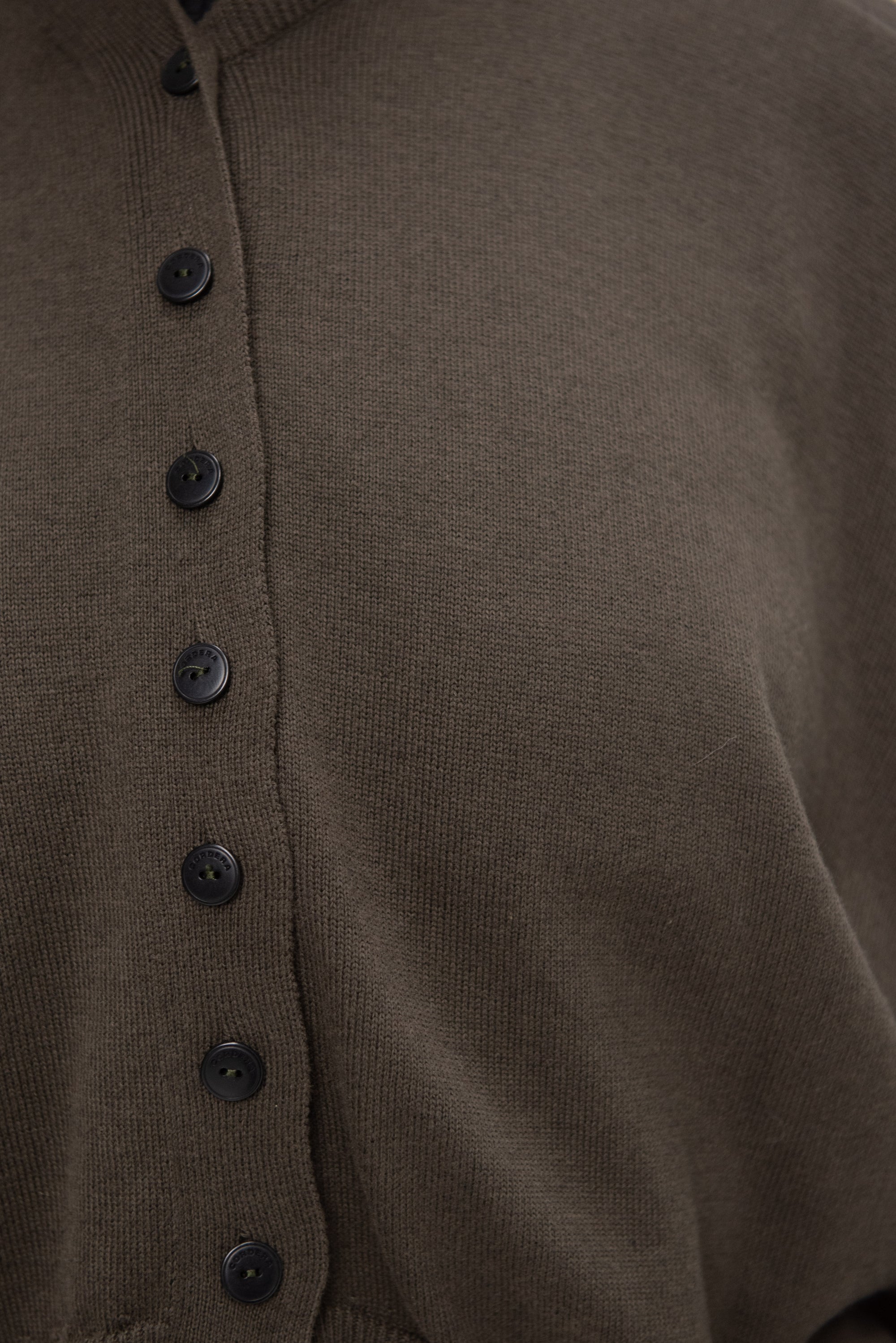 Cotton &amp; Cashmere Cardigan, Dark Moss