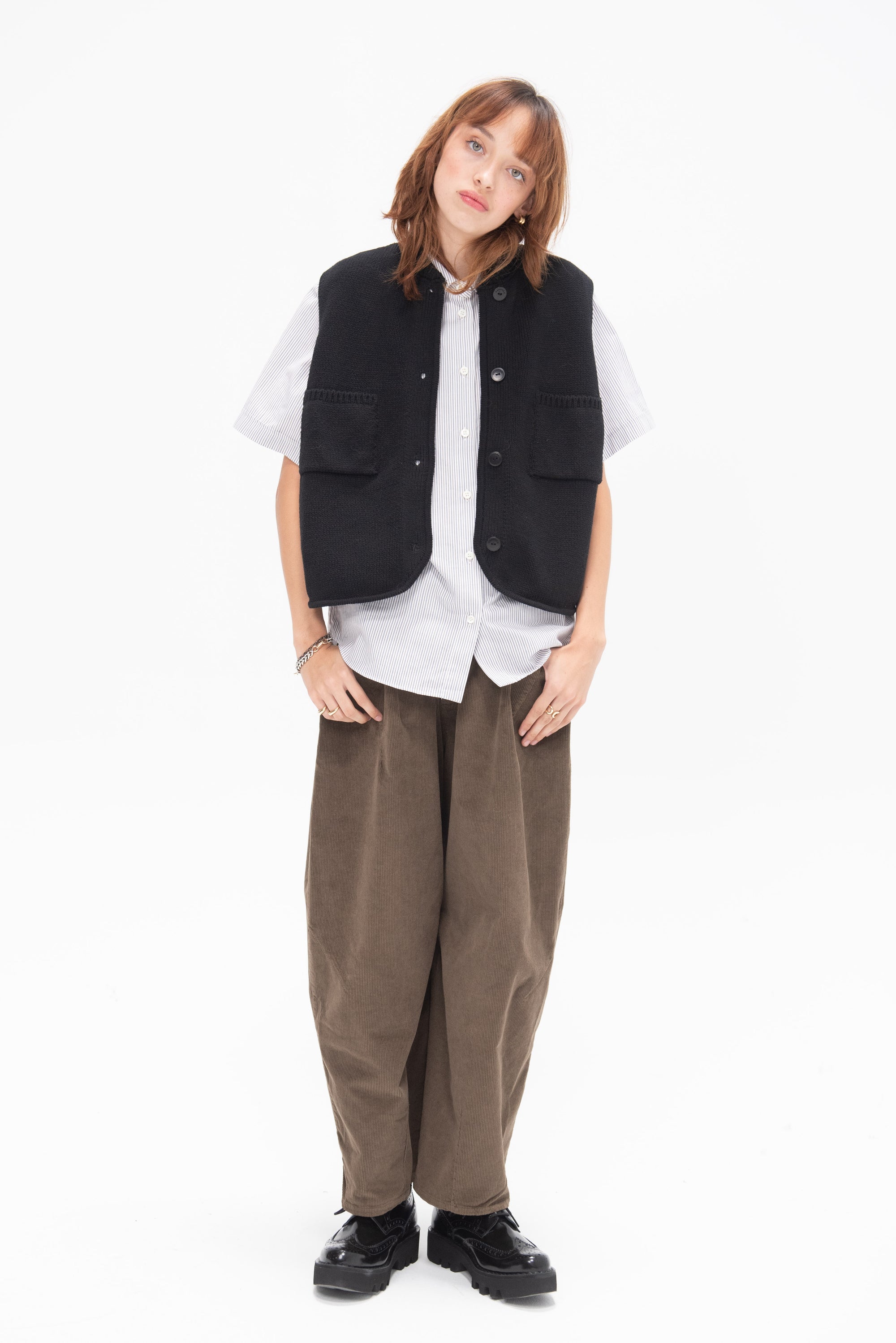 CORDERA - Corduroy Baggy Pants, Moss