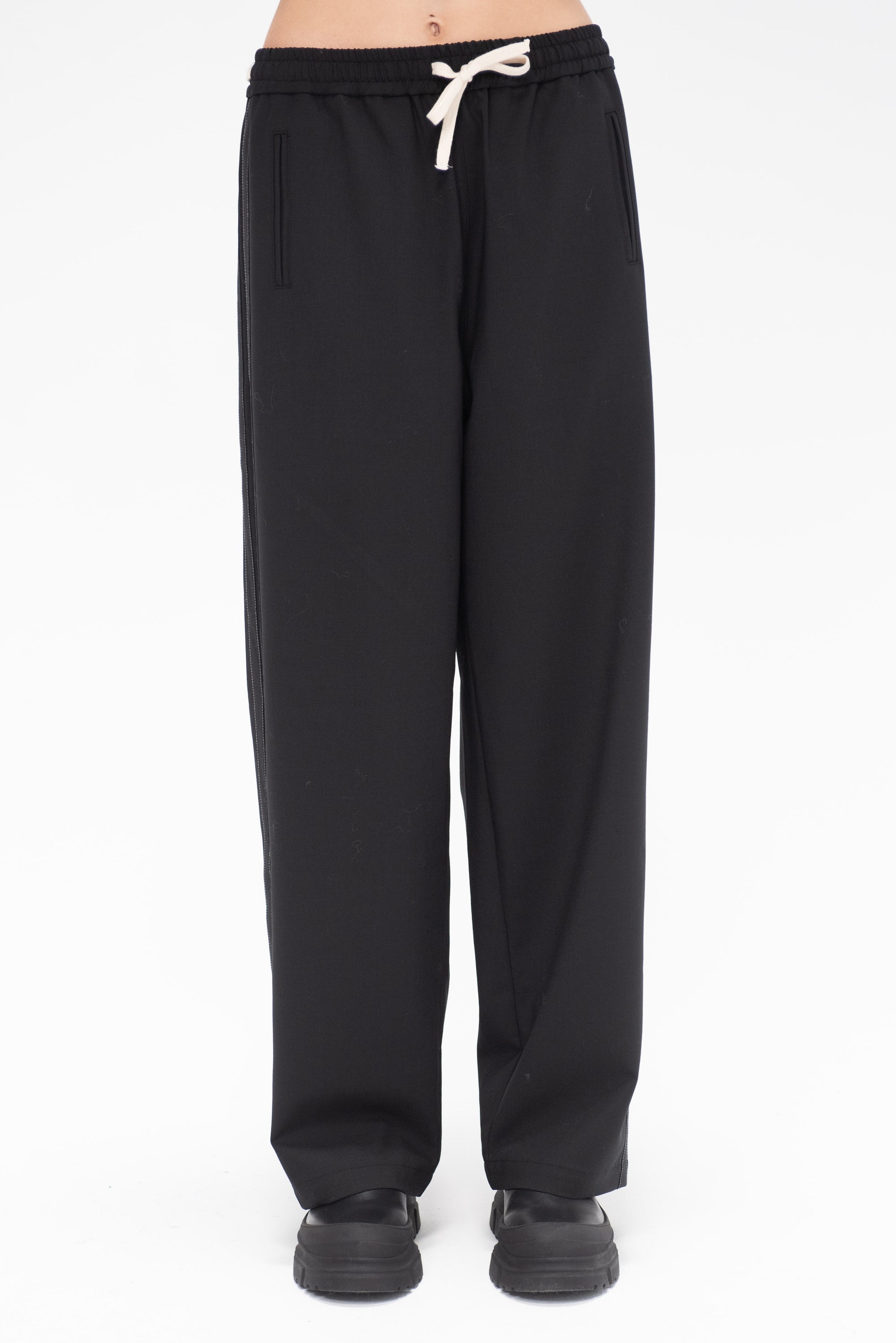 CORDERA - Tailoring Drawstring Pants, Black