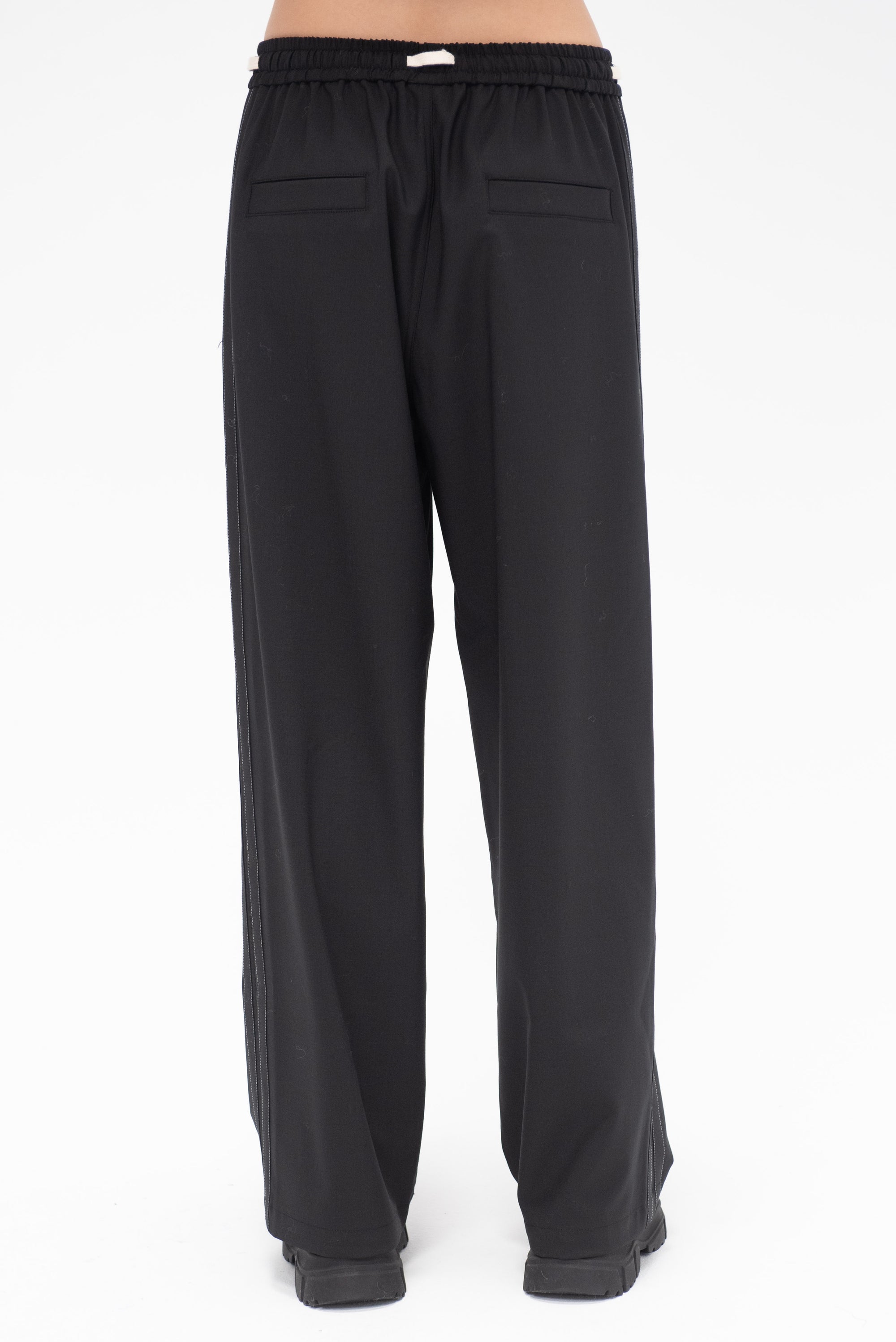 CORDERA - Tailoring Drawstring Pants, Black