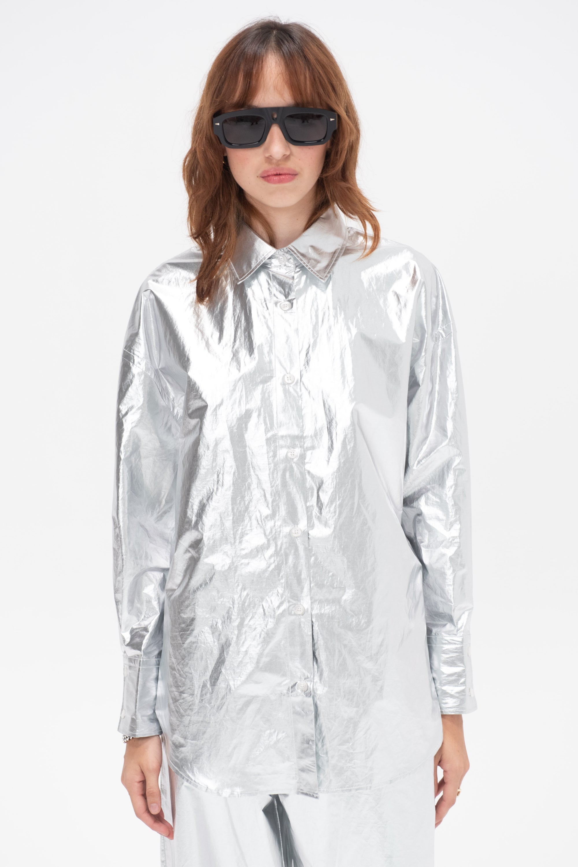 CORDERA - Cotton & Silk Shirt, Silver